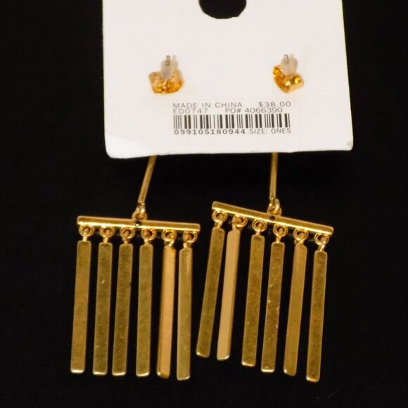 New $38 Madewell Retro Flapper Dangle Earrings Sterling Silver Posts - Picture 5 of 6